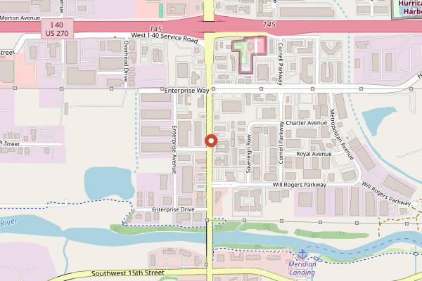 Map showing Waffle House in Oklahoma City