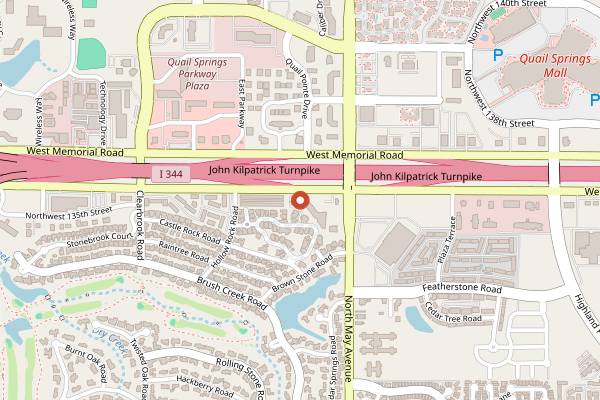 Map showing Hummus Mediterranean Cafe in Oklahoma City