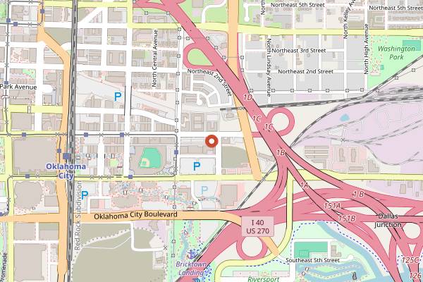 Map showing The Criterion in Oklahoma City