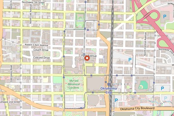 Map showing The Vault at The National in Oklahoma City