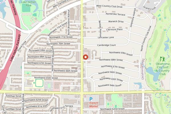 Map showing Saii Asian Bistro in Oklahoma City