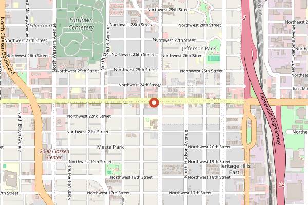 Map showing Big Truck Tacos in Oklahoma City