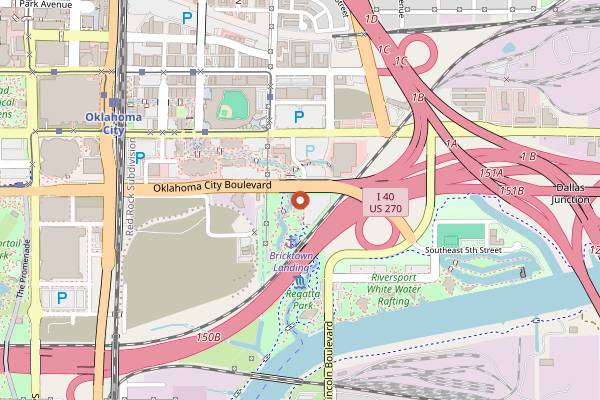 Map showing Blackxican Soul Food Shak in Oklahoma City