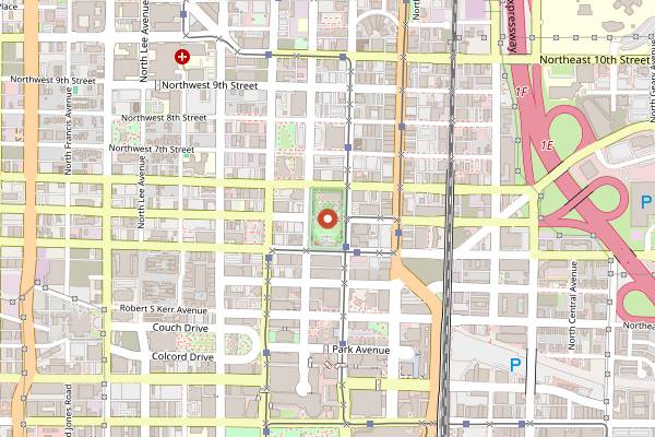 Map showing Coit's Food Truck in Oklahoma City