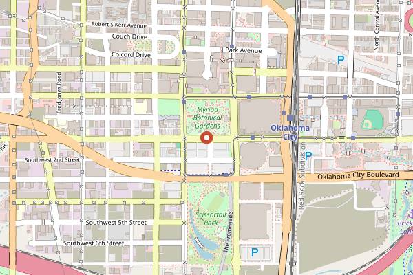 Map showing Junction Coffee Double-Decker Bus in Oklahoma City