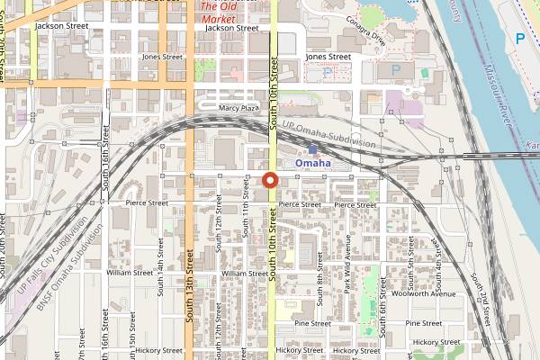 Map showing Via Farina in Omaha