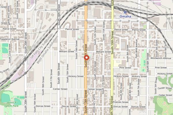 Map showing Archetype Coffee (Little Bohemia) in Omaha