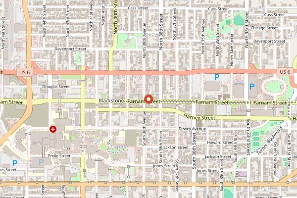 Map showing Early Bird (Blackstone) in Omaha