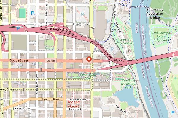 Map showing Nosh Restaurant and Wine Lounge in Omaha