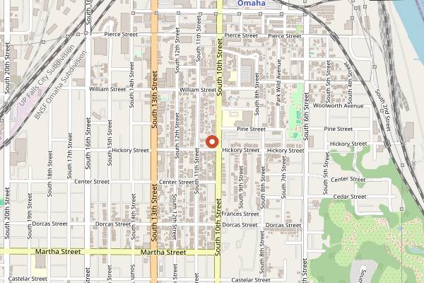 Map showing Cascio's Steakhouse in Omaha