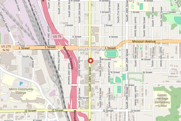 Map showing Elie's Chinchorro in Omaha