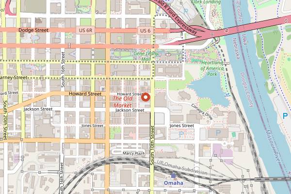 Map showing Le Bouillon in Omaha
