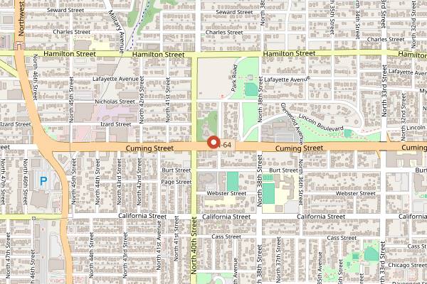 Map showing Amateur Coffee in Omaha