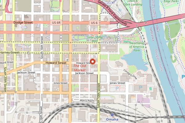 Map showing Heirloom Fine Foods in Omaha