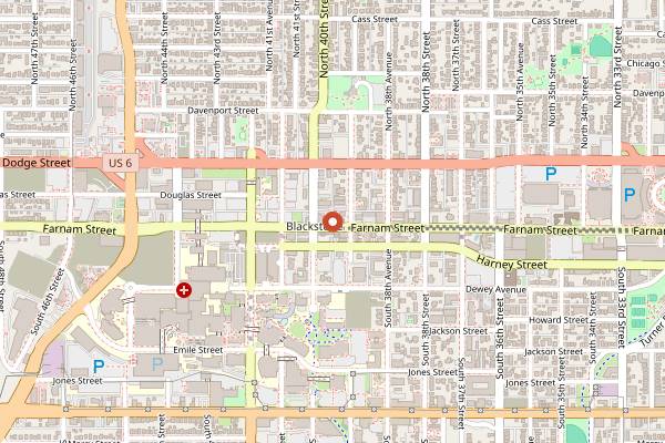 Map showing The Block Culinarium in Omaha