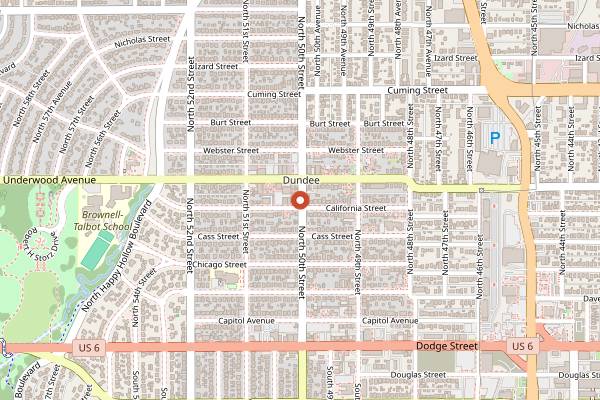 Map showing Amsterdam Falafel and Kabob in Omaha