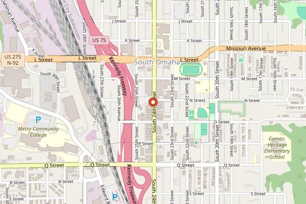 Map showing Muna Halal Market and Restaurant in Omaha