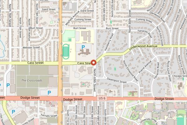 Map showing Omaha Greek Festival in Omaha