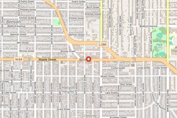 Map showing Au Courant in Omaha
