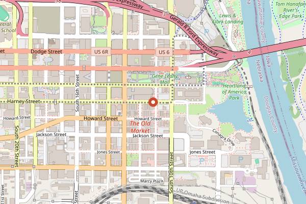 Map showing Ghost Donkey in Omaha