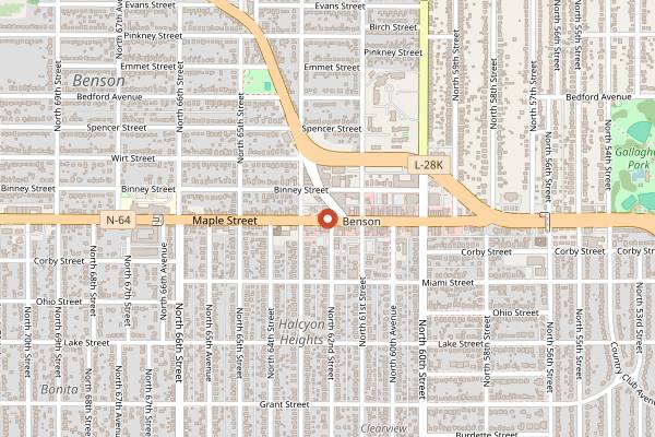 Map showing Nite Owl in Omaha