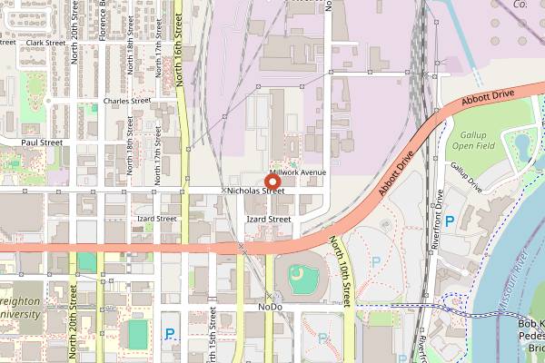 Map showing Dolomiti Pizzeria and Enoteca in Omaha