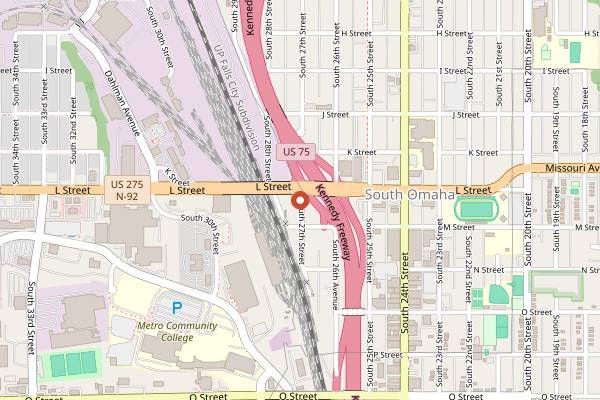 Map showing Johnny's Cafe in Omaha