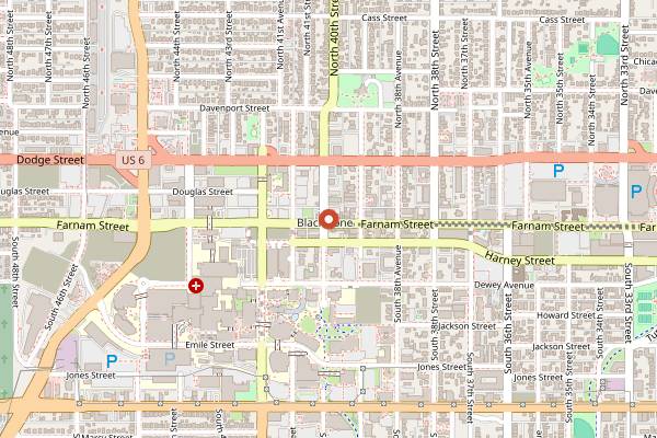 Map showing Mula Mexican Kitchen and Tequileria in Omaha