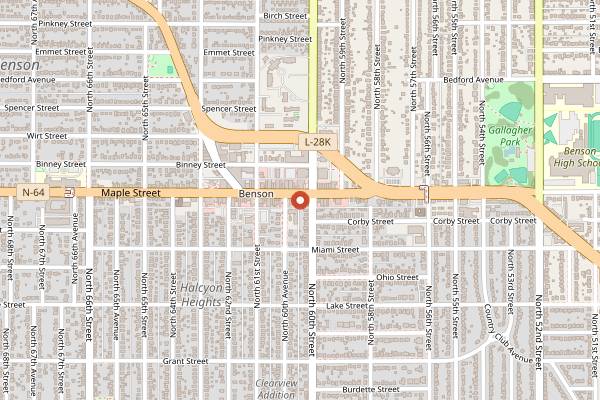Map showing Yoshitomo in Omaha