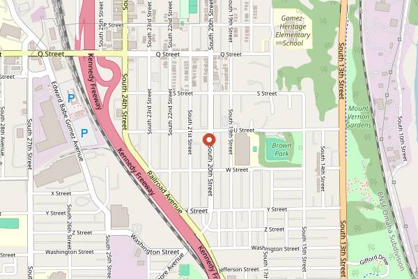Map showing Alley Taco 402 in Omaha