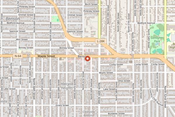 Map showing Eleven Eleven in Omaha