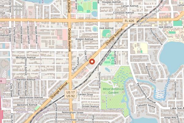 Map showing Buttermilk Bakery in Orlando