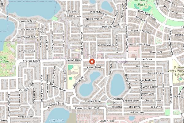 Map showing Kelly's Homemade Ice Cream in Orlando