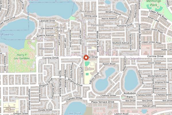 Map showing P is for Pie Bake Shop in Orlando