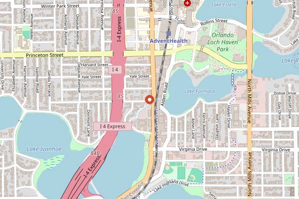 Map showing The Imperial at Washburn Imports in Orlando