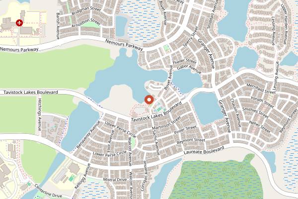 Map showing Canvas Sunday Brunch in Orlando