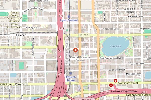 Map showing Tin and Taco in Orlando