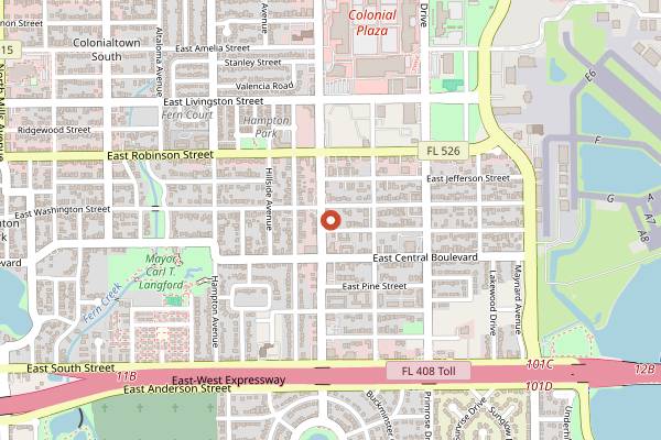 Map showing Cafe Collective in Orlando