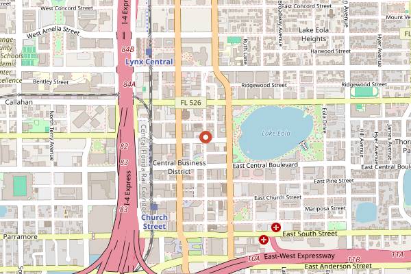 Map showing Deeply Cafe & Bottle Shop in Orlando