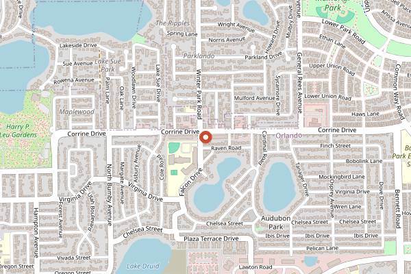 Map showing Lobos Coffee Roasters in Orlando