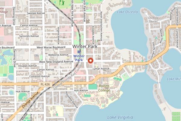 Map showing New General Cafe in Orlando