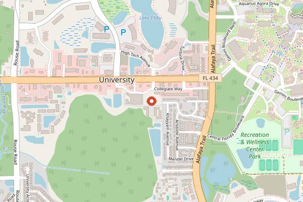 Map showing Vespr Craft Coffee and Allures in Orlando