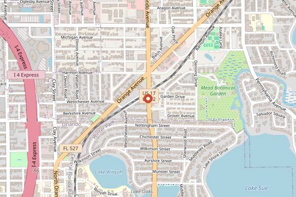 Map showing 4 Rivers Smokehouse in Orlando