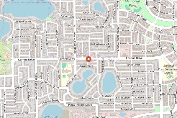 Map showing East End Market Demonstration Kitchen in Orlando