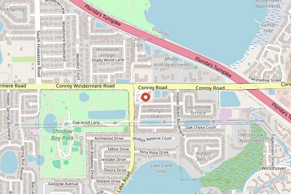 Map showing Pinot's Palette Orlando in Orlando