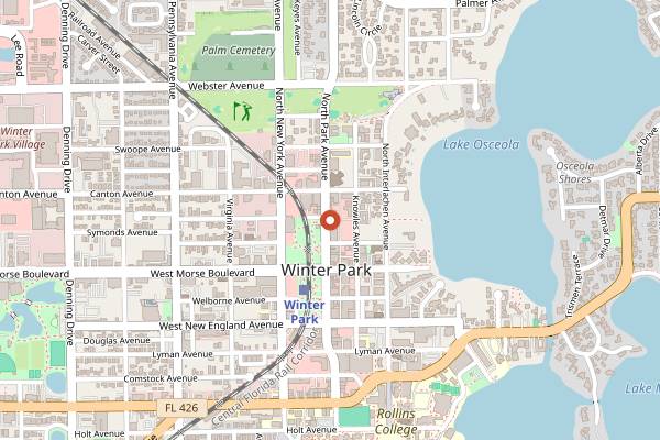Map showing Briarpatch Restaurant in Orlando