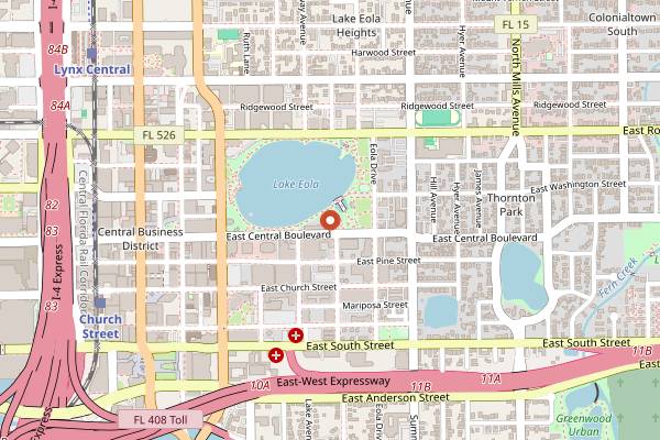 Map showing Stardust Lounge in Orlando