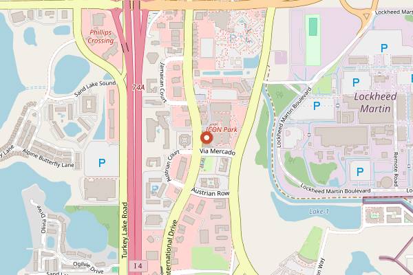 Map showing Ole Red Orlando in Orlando