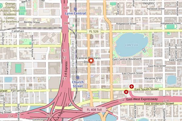 Map showing Tier in Orlando