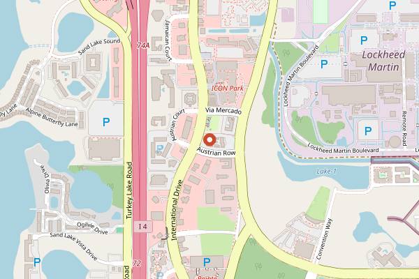 Map showing Cafe Tu Tu Tango in Orlando